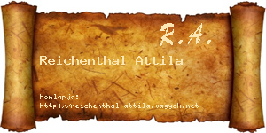 Reichenthal Attila névjegykártya